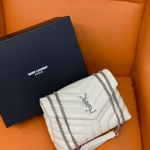 Saint Laurent LouLou Small Calfskin Y Quilted Monogram Chain Bag