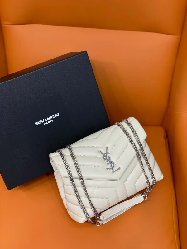 Saint Laurent LouLou Small Calfskin Y Quilted Monogram Chain Bag