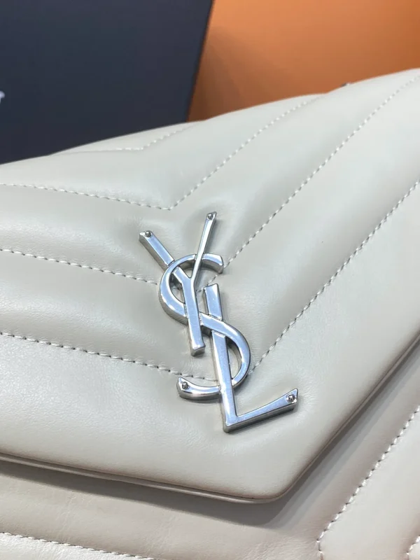 Saint Laurent LouLou Small Calfskin Y Quilted Monogram Chain Bag - Image 5