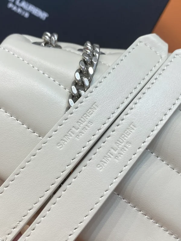Saint Laurent LouLou Small Calfskin Y Quilted Monogram Chain Bag - Image 8