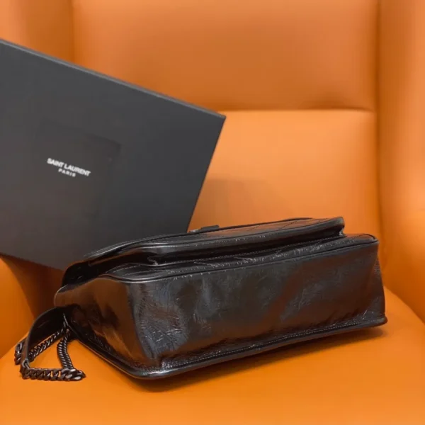 Saint Laurent Niki Medium Leather Shoulder Bag In Black - Image 7
