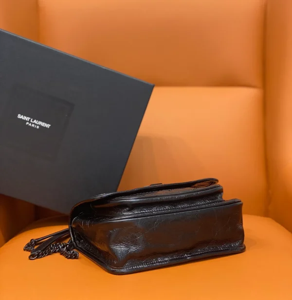 Saint Laurent Paris Niki Leather Chain Shoulder Bag Black - Image 7