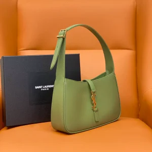 Saint Laurent Small Hobo Shoulder Bag in Green