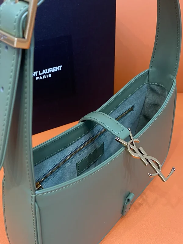 Saint Laurent Small Hobo Shoulder Bag in Green - Image 8