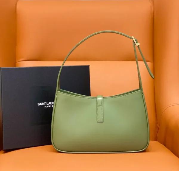 Saint Laurent Small Hobo Shoulder Bag in Green - Image 9
