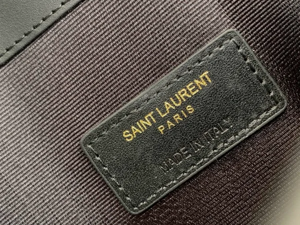 Saint Laurent Uptown Pouch Grain de Poudre Black in Calfskin Leather with Gold-tone - Image 8