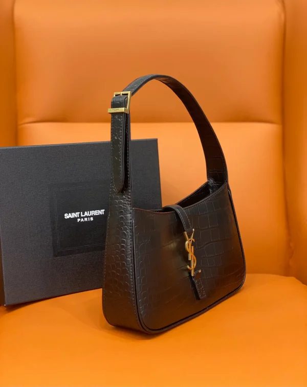 YSL Black Crocodile shoulder bag