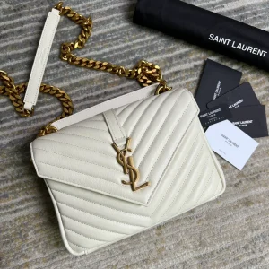 YSL College Bag White Small