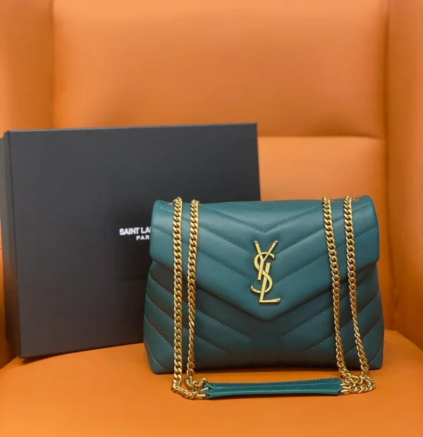 YSL Envelope Bag Teal Green Large - Image 3