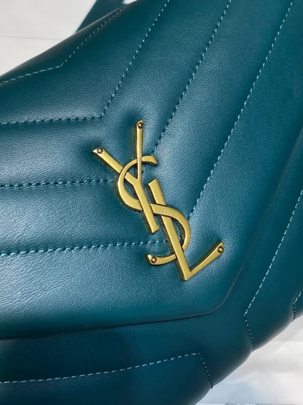 YSL Envelope Bag Teal Green Large - Image 6