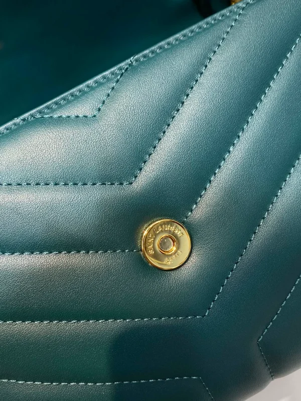 YSL Envelope Bag Teal Green Large - Image 10