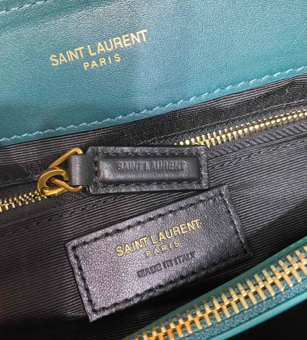 YSL Envelope Bag Teal Green Small - Image 2