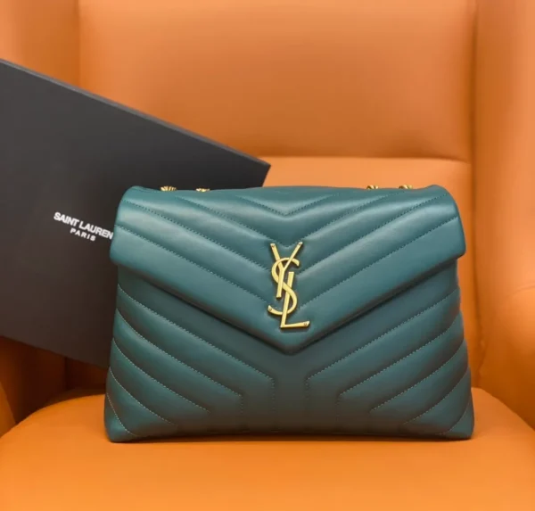 YSL Envelope Bag Teal Green Small