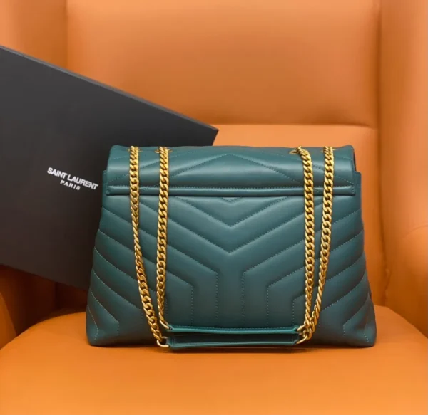 YSL Envelope Bag Teal Green Small - Image 4