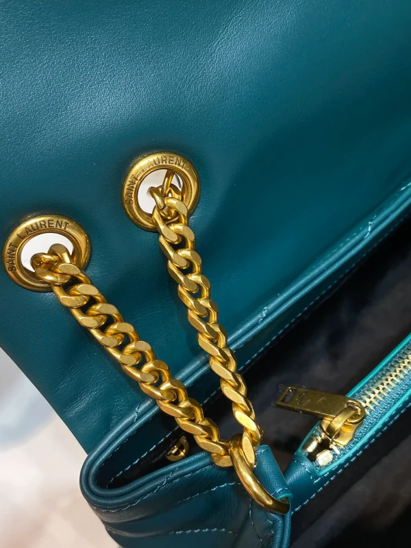YSL Envelope Bag Teal Green Small - Image 7