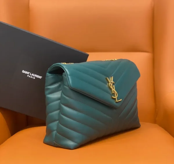 YSL Envelope Bag Teal Green Small - Image 8