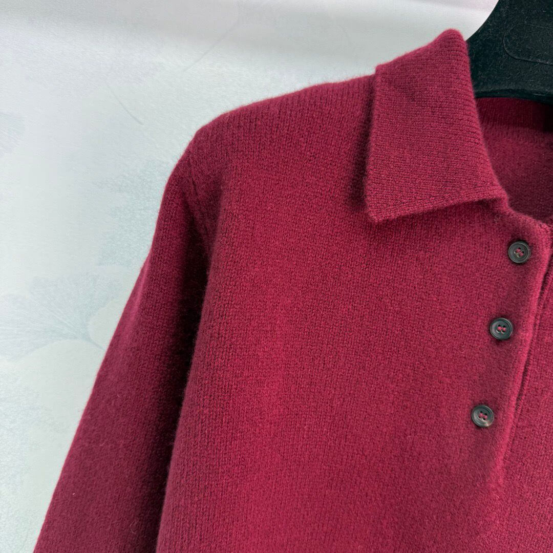 Miu Miu Polo-neck Intarsia Logo Sweater - Image 7