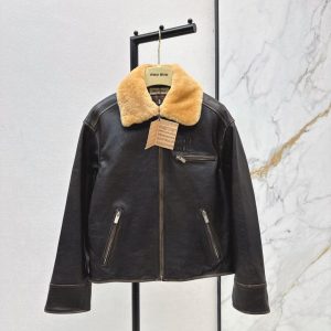 Miu Miu Nappa Leather Jacket