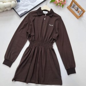 Miu Miu Cotton piqué mini-dress