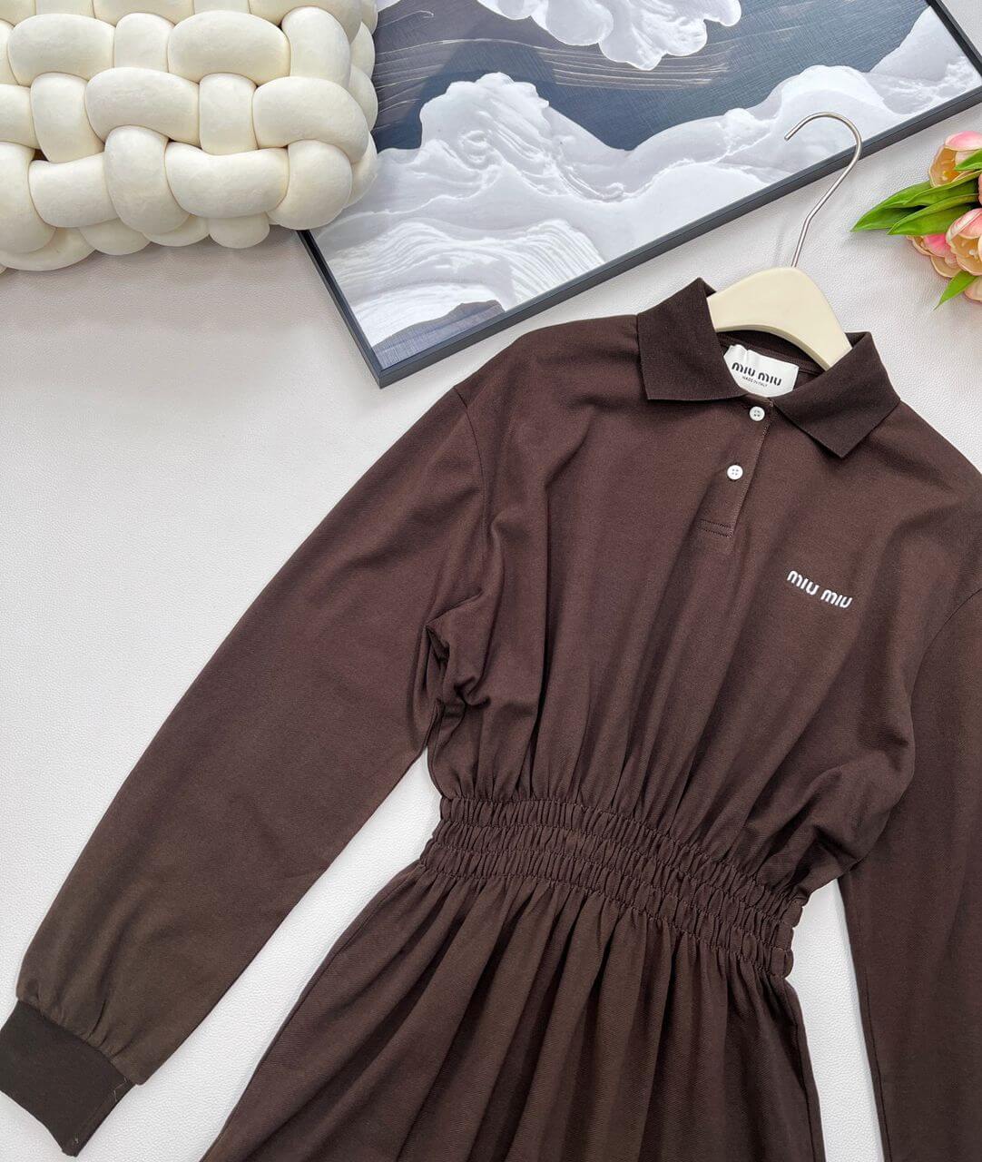 Miu Miu Cotton piqué mini-dress - Image 3