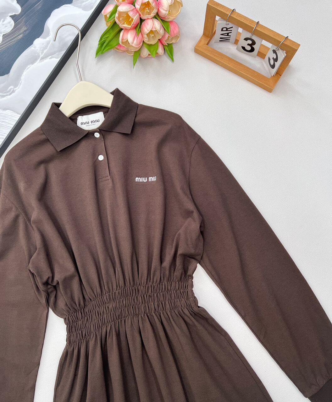 Miu Miu Cotton piqué mini-dress - Image 5