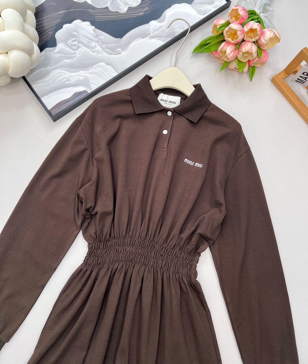 Miu Miu Cotton piqué mini-dress - Image 7