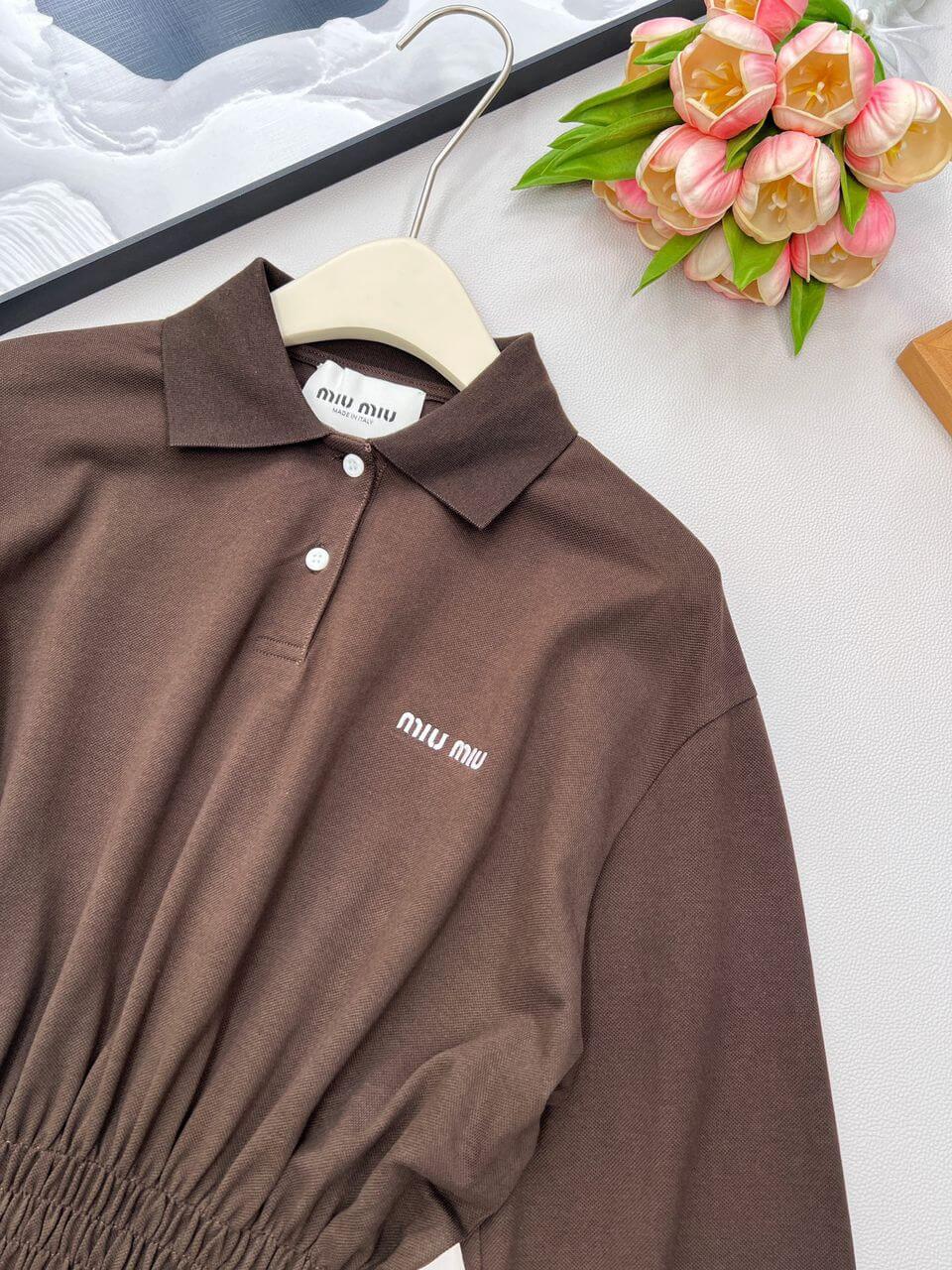 Miu Miu Cotton piqué mini-dress - Image 9